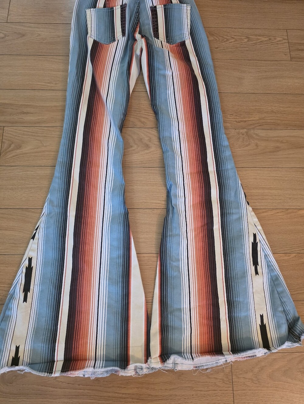 Ranch Dress'n Striped Super Flare Jeans- 2 - Picture 9 of 10